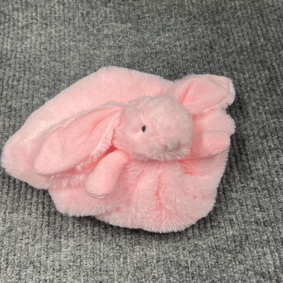 Apricot Lamb Lovey Security‎ Blanket Pink Bunny 13x13 Stuffed Animal Toy Plush - Picture 4 of 16